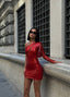 The Glam Sequin One-Shoulder Mini Dress – 1047