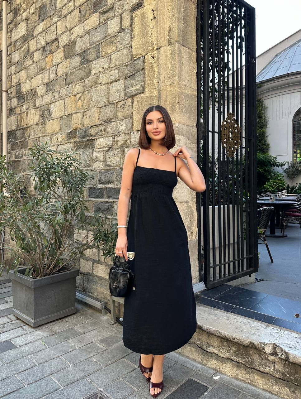 Serenity Smocked Strap Midi Dress - 1220