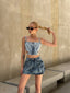 Urban Edge Denim Skirt Set – 1124