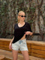 The Classic Comfort V-Neck Tee –1123