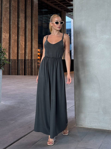 The Noir Flow Wide-Leg Jumpsuit – 1120