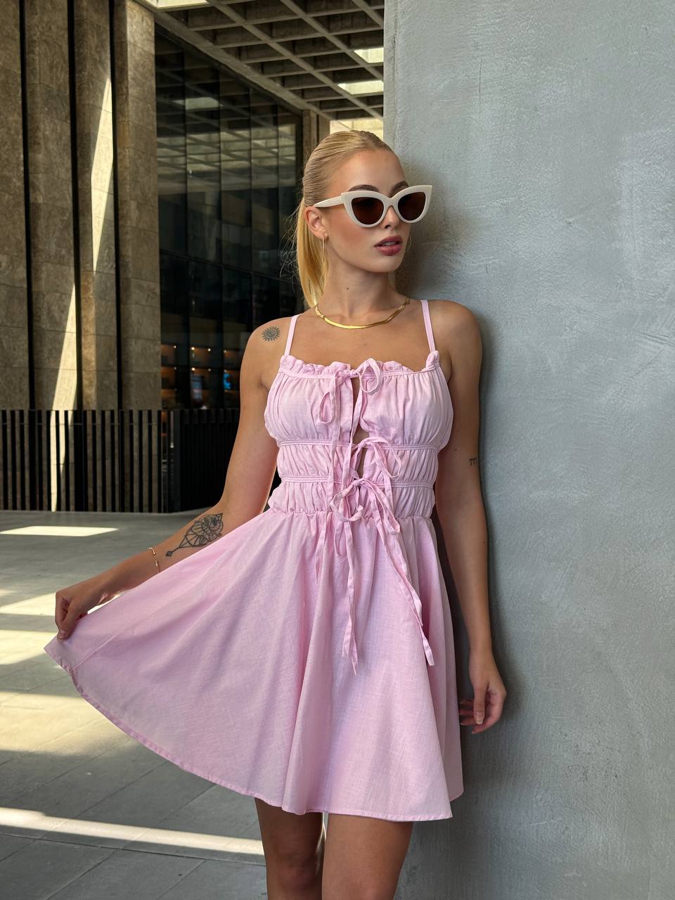 The Ruffled Summer Charm Mini Dress - 1118