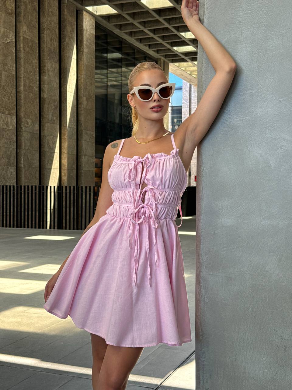 The Ruffled Summer Charm Mini Dress - 1118