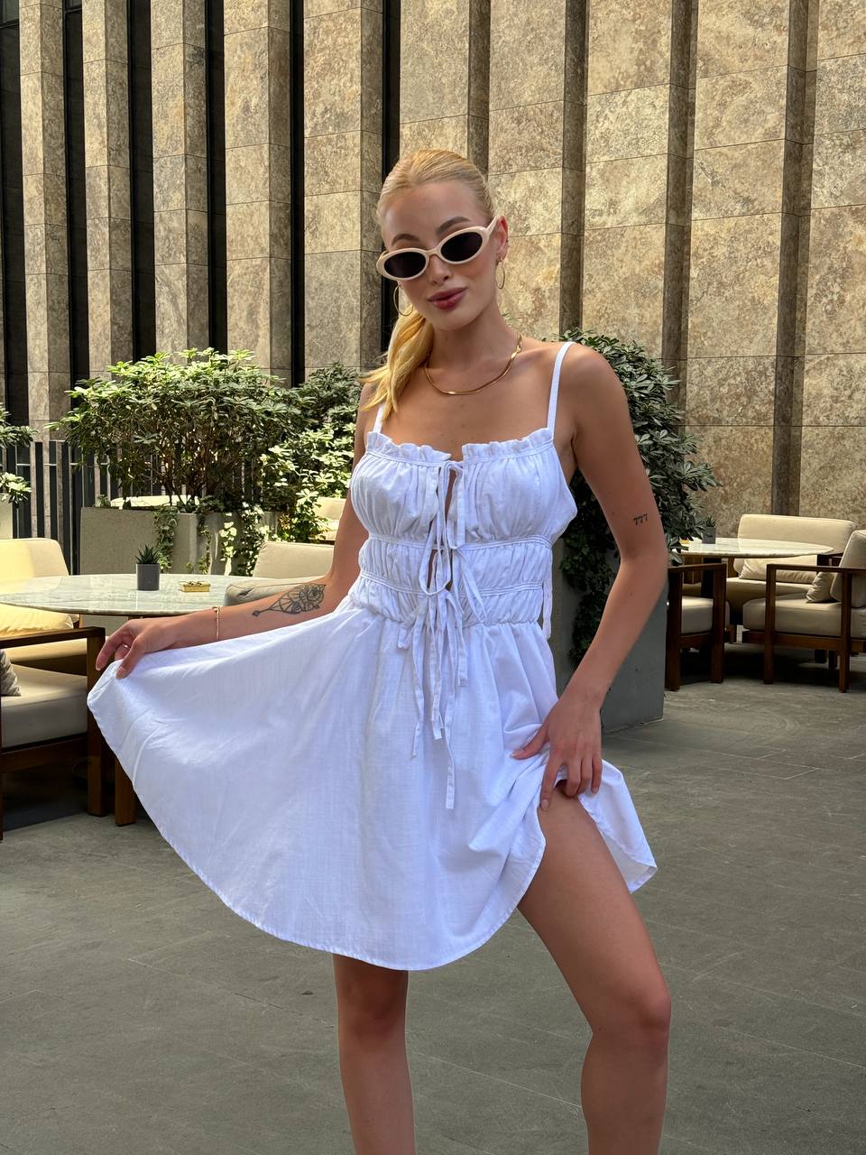 The Ruffled Summer Charm Mini Dress - 1118