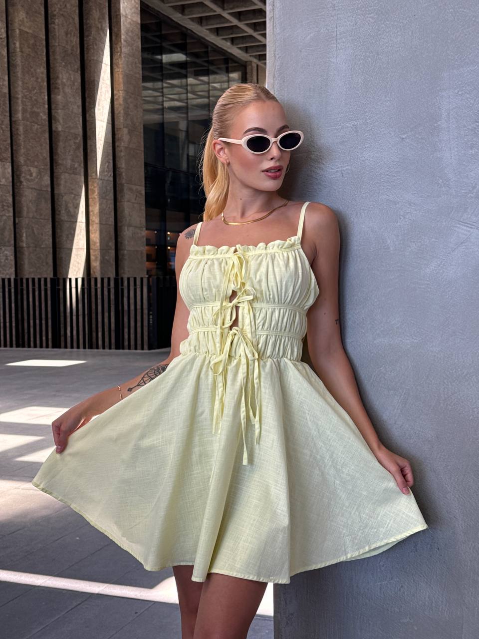 The Ruffled Summer Charm Mini Dress - 1118