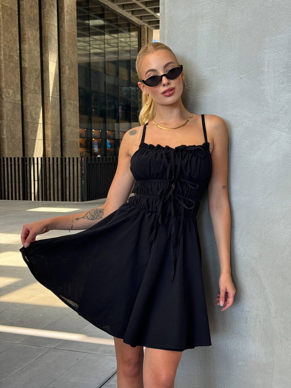 The Ruffled Summer Charm Mini Dress - 1118