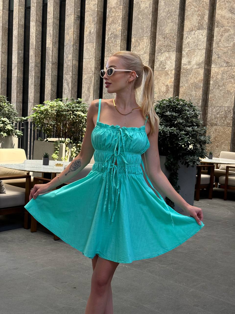 The Ruffled Summer Charm Mini Dress - 1118