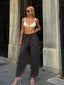 The Elegant Flowy High-Waist Trousers - 1117