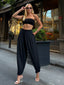 The Elegant Flowy High-Waist Trousers - 1117