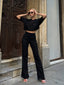 The Chic Ribbed Two-Piece Set - 1112