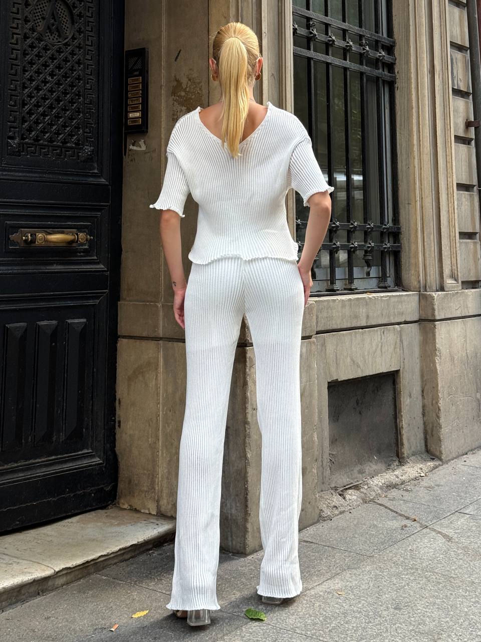 The Chic Ribbed Two-Piece Set - 1112