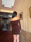 The Luxe Off-Shoulder Ruched Mini Dress - 1026