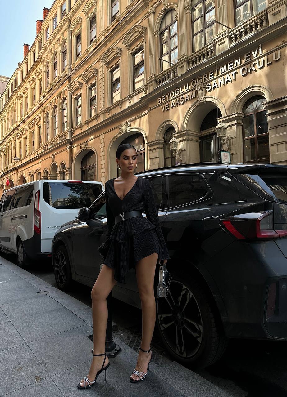 The Bella Pleated Mini Dress – 1006