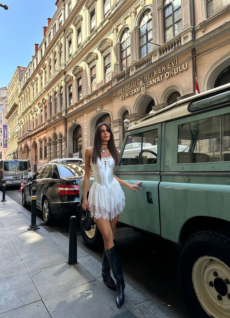 The Pearl Corset Mini Dress - 1016