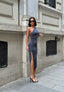 The One-Shoulder Ruched Elegance Midi Dress - 1184