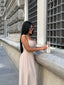 The Riviera Charm Lace-Up Midi Dress Summer Romance - 1202
