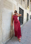 The Nova Backless Satin Maxi Dress Timeless Drape - 1235