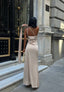 Eternal Glow Maxi Dress One-Shoulder Draped Scarf Detail - 1247