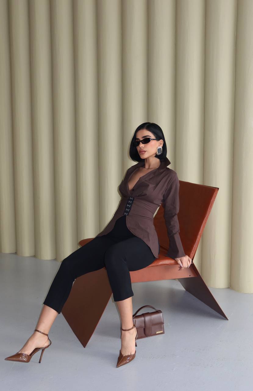 Power Muse Blouse Fitted Corset Waist 1281