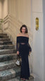 The Seraphina Off-Shoulder Gown Maxi Dress- 1012