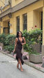 The Havana Ruffle-Edge Halter Dress - 1211