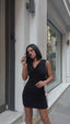 The Elegance Drape Mini Dress – 1078