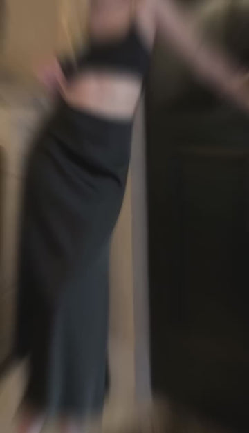 The Satin Elegance Midi Skirt – 1129