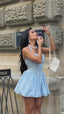 The Bella Halter Bubble Mini Dress Luxe Edition - 1214