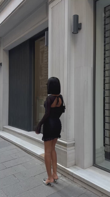 The Bella Flare Sleeve Mini Dress – 1079