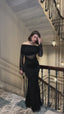 The Seraphina Off-Shoulder Gown Maxi Dress- 1012