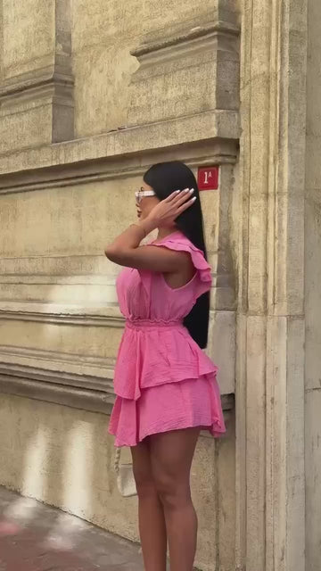 Celeste Ruffle Tiered Mini Dress - 1205