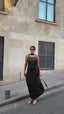 The Nova Backless Satin Maxi Dress Timeless Drape - 1235
